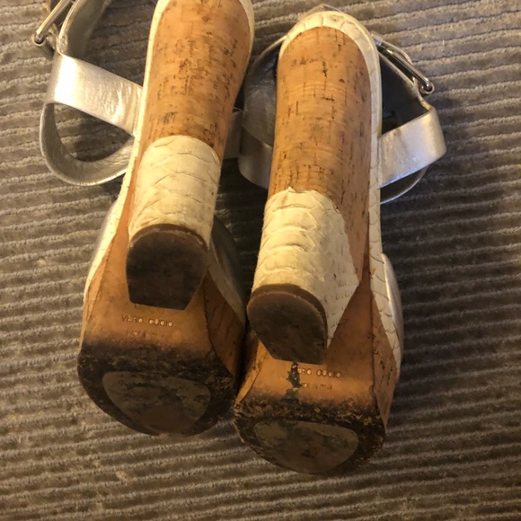 Giuseppe Zanotti leather cork skin wedges size 8 - Picture 7 of 8